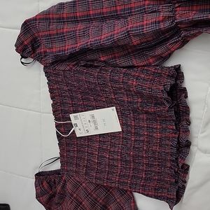 Zara puff sleeve crop top
